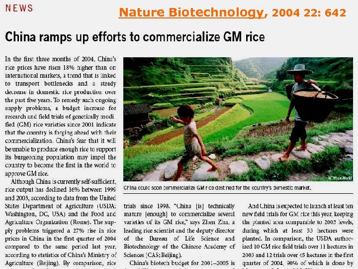 Nature Biotechnology, 2004 22: 642 