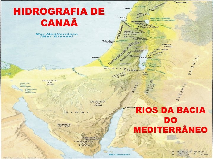 HIDROGRAFIA DE CANAÃ RIOS DA BACIA DO MEDITERR NEO 