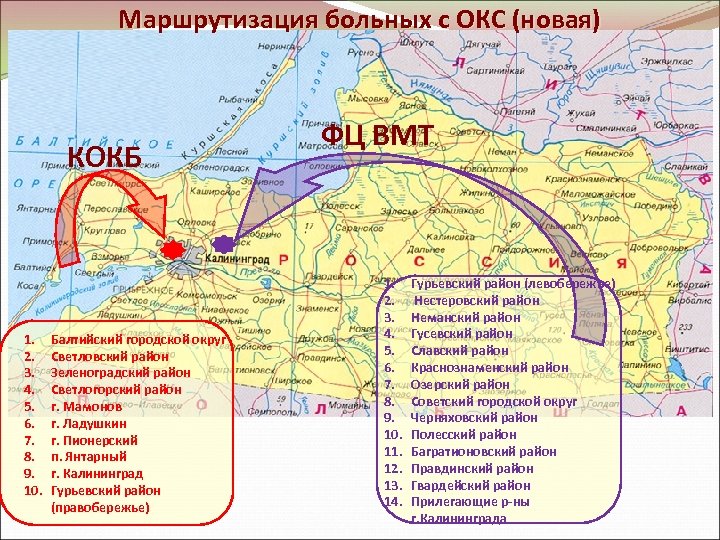 Маршрутизация больных с ОКС (новая) КОКБ 1. 2. 3. 4. 5. 6. 7. 8.