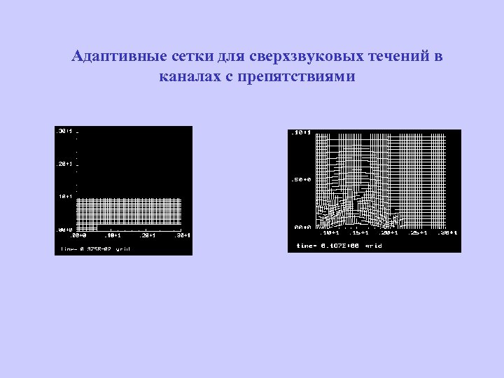 Адаптивные сетки для сверхзвуковых течений в каналах с препятствиями 