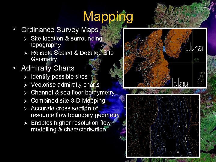 Mapping • Ordinance Survey Maps Ø Ø Site location & surrounding topography Reliable Scaled
