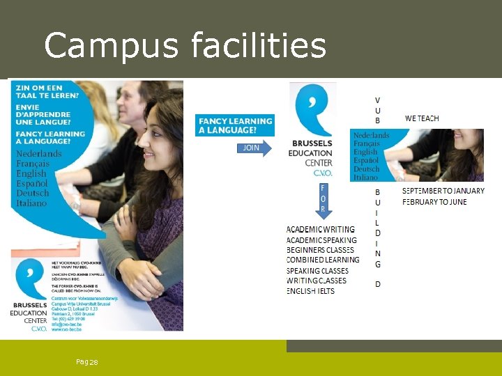 Campus facilities Pag. 28 