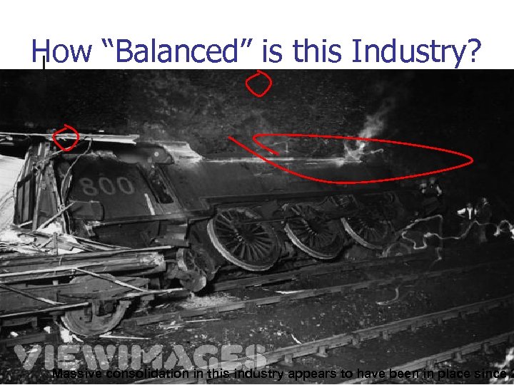 How “Balanced” is this Industry? Massive consolidation in this industry appears to have been