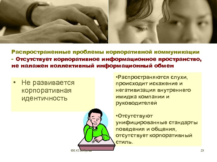 Распространенные проблемы корпоративной коммуникации - Отсутствует корпоративное информационное пространство, не налажен коллективный информационный обмен