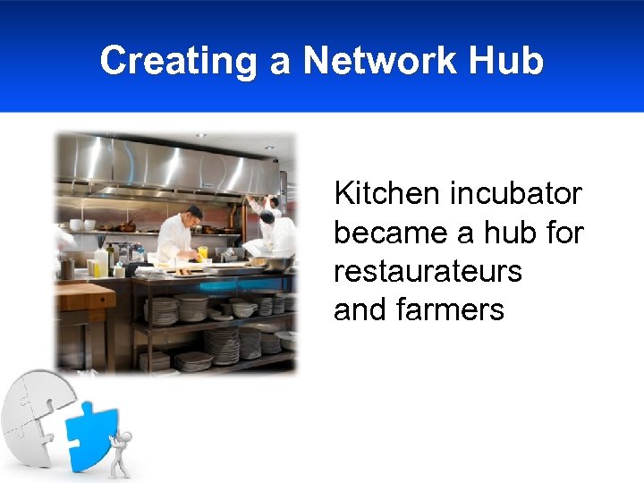 Creating a Network Hub Kitchen incubator became a hub for restaurateurs and farmers 