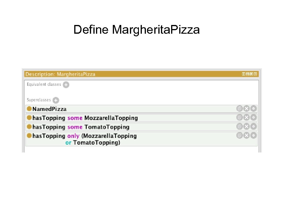 Define Margherita. Pizza 