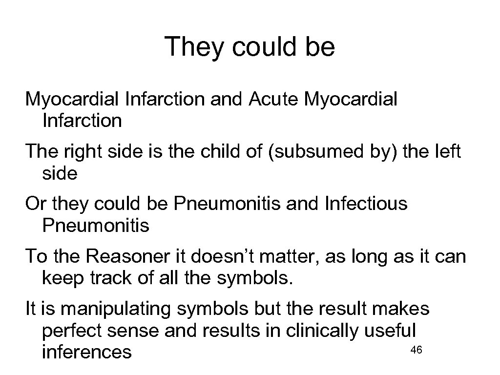 They could be Myocardial Infarction and Acute Myocardial Infarction The right side is the
