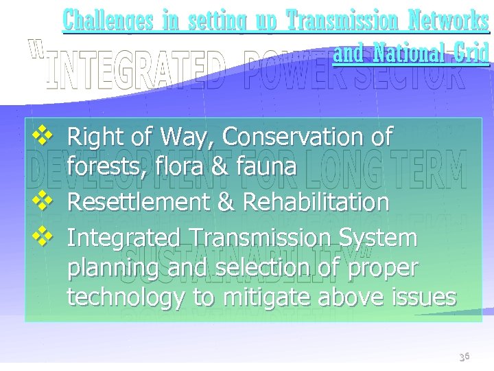 Challenges in setting up Transmission Networks and National Grid v Right of Way, Conservation