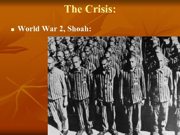 The Crisis: n World War 2, Shoah: 