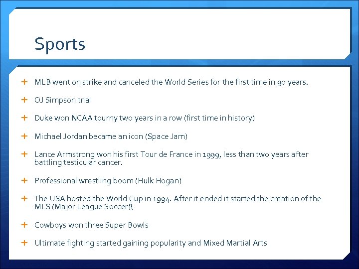 Sports MLB went on strike and canceled the World Series for the first time