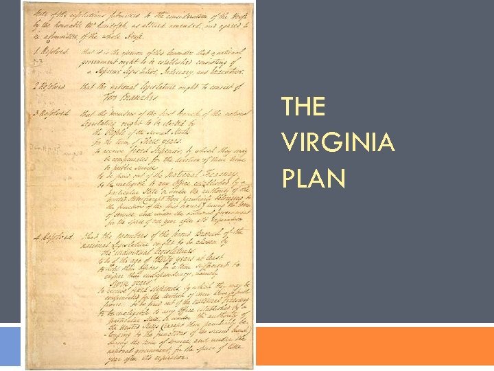 THE VIRGINIA PLAN 