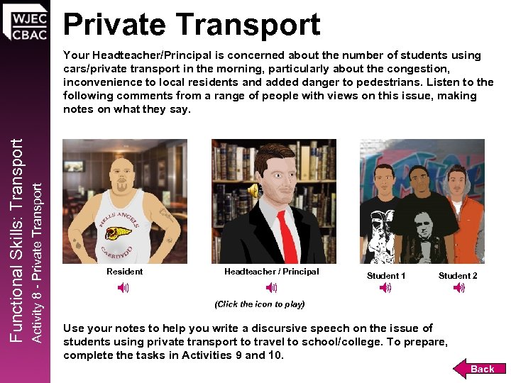 Private Transport Activity 8 - Private Transport Functional Skills: Transport Your Headteacher/Principal is concerned