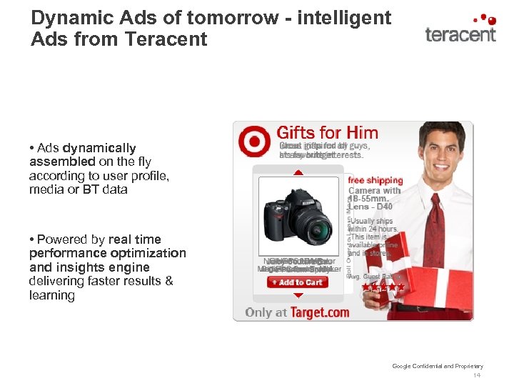 Dynamic Ads of tomorrow - intelligent Ads from Teracent • Ads dynamically assembled on