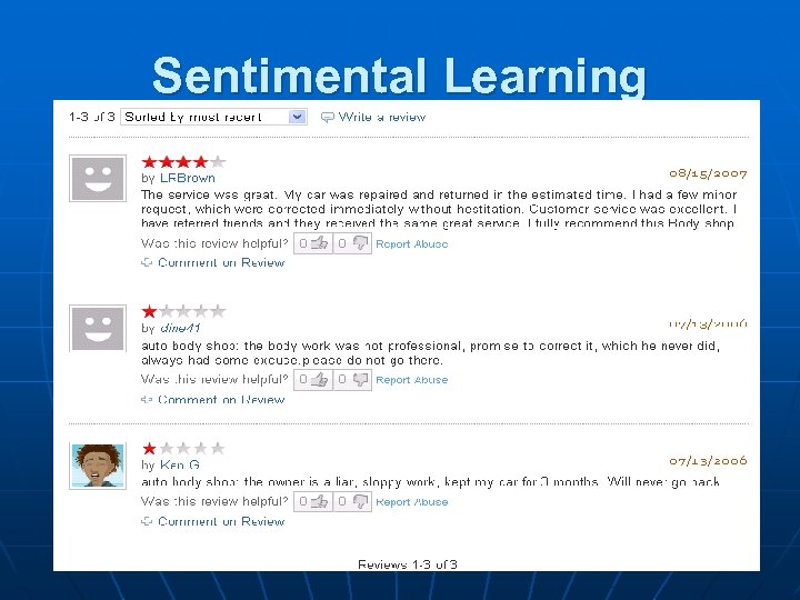 Sentimental Learning 