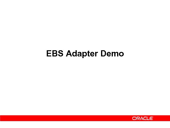 EBS Adapter Demo 