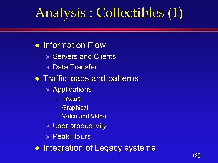 Analysis : Collectibles (1) l Information Flow » Servers and Clients » Data Transfer