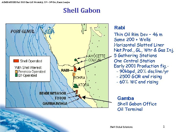 ASME/API/ISO Fall 2003 Gas-Lift Workshop, 21 st – 24 th Oct, Kuala Lumpur Shell
