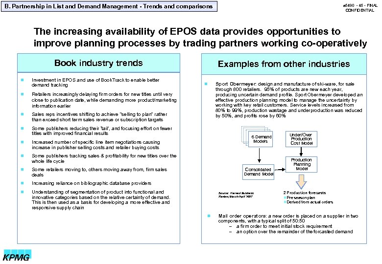 B. Partnership in List and Demand Management - Trends and comparisons Transaction Processes a