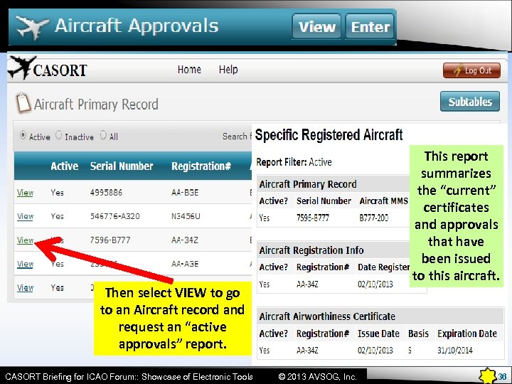 This report summarizes the “current” certificates and approvals that have been issued to this