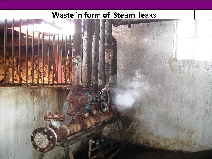Waste in form of Steam leaks 6 