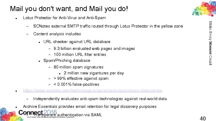 Mail you don't want, and Mail you do! Lotus Protector for Anti-Virus and Anti-Spam