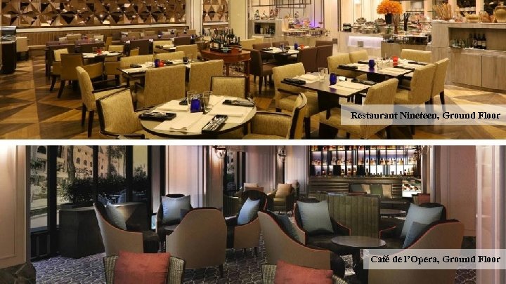 Restaurant Nineteen, Ground Floor Café de l’Opera, Ground Floor 