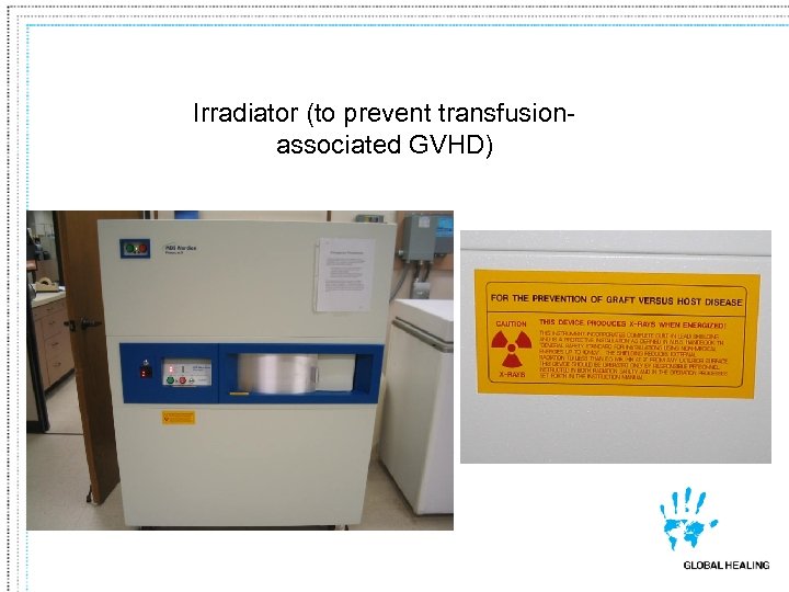 Irradiator (to prevent transfusionassociated GVHD) 