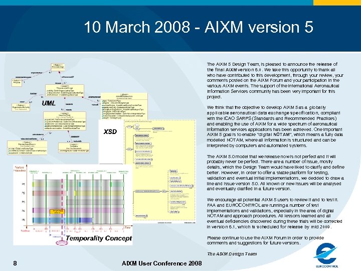 10 March 2008 - AIXM version 5 The AIXM 5 Design Team, is pleased
