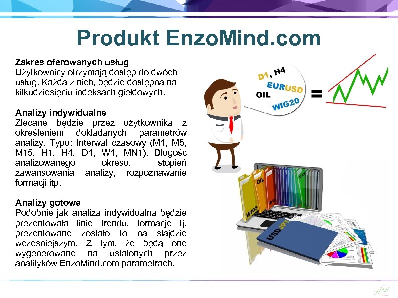 Produkt Enzo. Mind. com Zakres oferowanych usług Użytkownicy otrzymają dostęp do dwóch usług. Każda