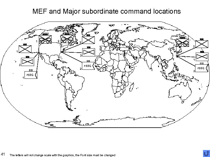 MEF and Major subordinate command locations 1 2 2 3 3 1 2 1