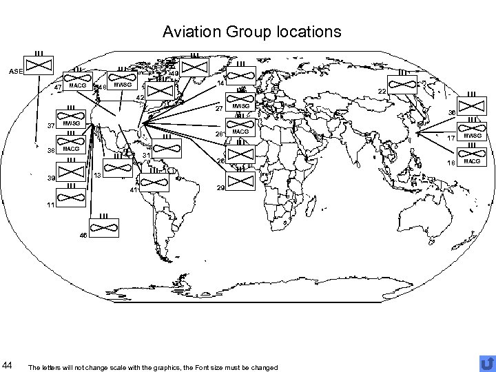 Aviation Group locations ASE 49 47 MACG 48 14 MWSG 22 42 27 28