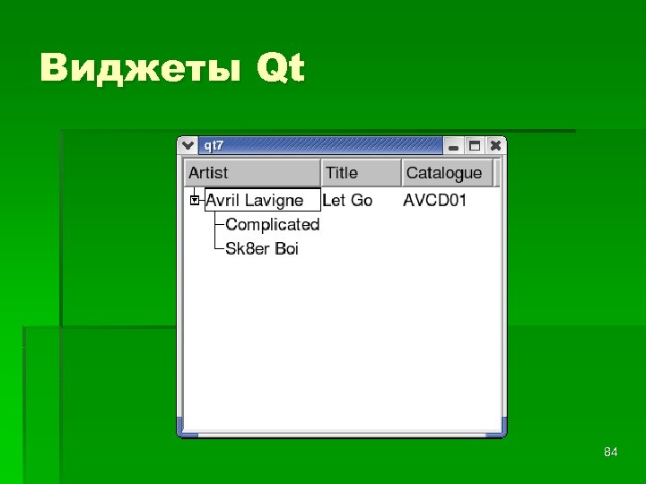 Виджеты Qt 84 