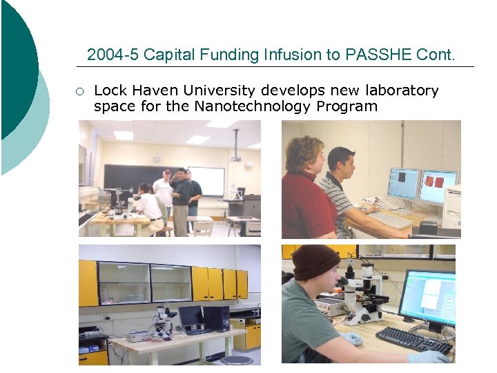 2004 -5 Capital Funding Infusion to PASSHE Cont. ¡ Lock Haven University develops new