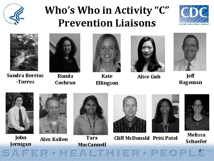 Who’s Who in Activity “C” Prevention Liaisons Sandra Berrios -Torres John Jernigan Ronda Cochran