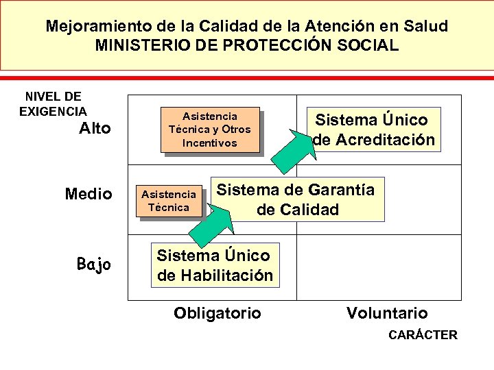 Mejoramiento de la Calidad de la Atención en Salud MINISTERIO DE PROTECCIÓN SOCIAL NIVEL
