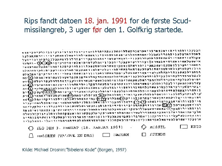 Rips fandt datoen 18. jan. 1991 for de første Scudmissilangreb, 3 uger før den