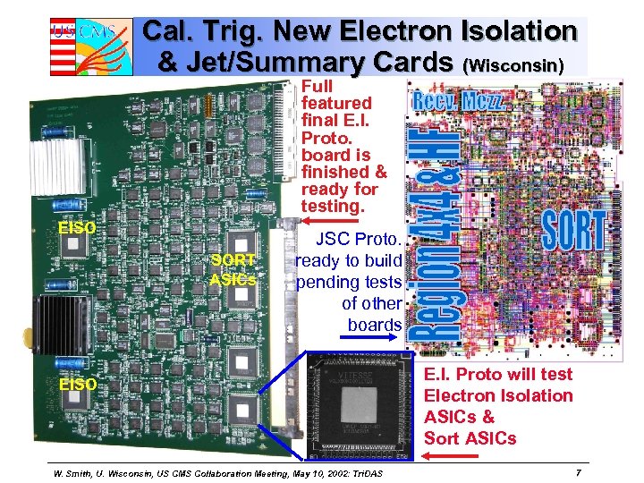 Cal. Trig. New Electron Isolation & Jet/Summary Cards (Wisconsin) Full featured final E. I.