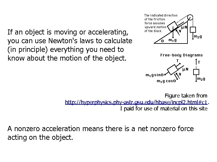 If an object is moving or accelerating, you can use Newton's laws to calculate