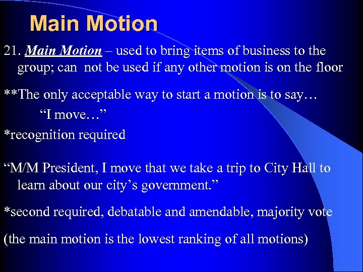 Ffa Main Motion Examples