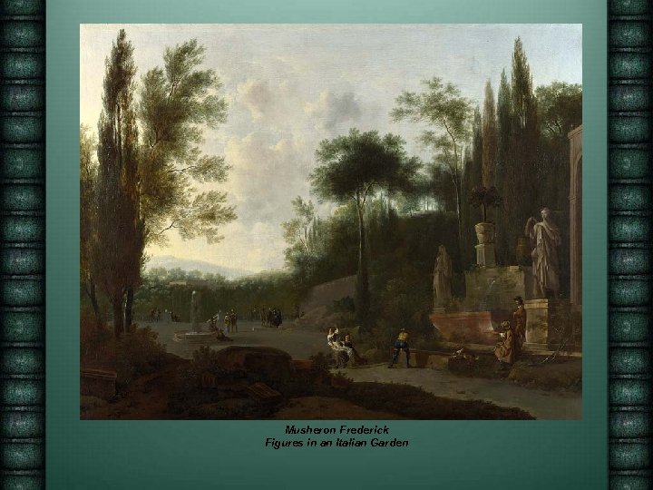 Musheron Frederick Figures in an Italian Garden 