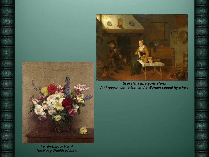 Brekelenkam Kyurin Hertz An Interior, with a Man and a Woman seated by a