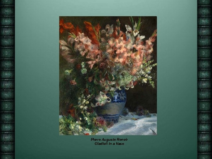 Pierre Auguste Renoir Gladioli in a Vase 