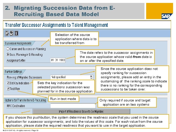 2. Migrating Succession Data from ERecruiting Based Data Model Selection of the source application