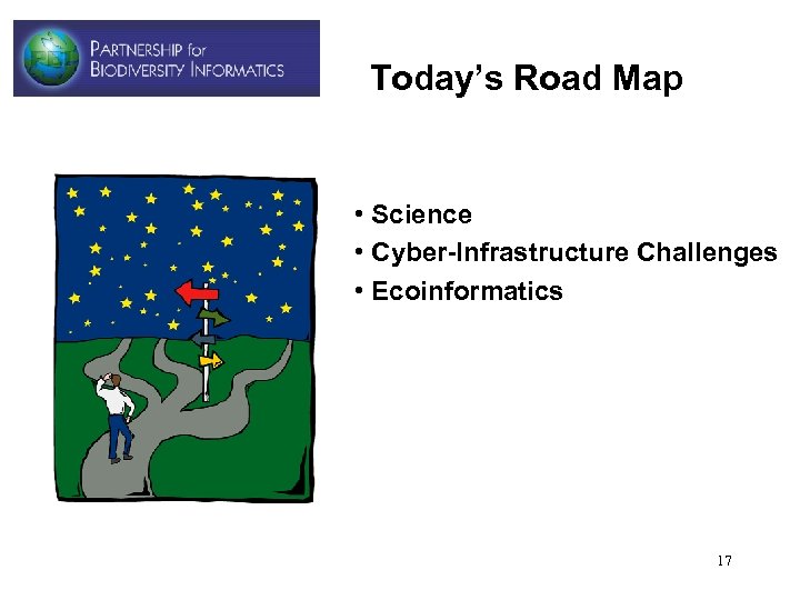Today’s Road Map • Science • Cyber-Infrastructure Challenges • Ecoinformatics 17 