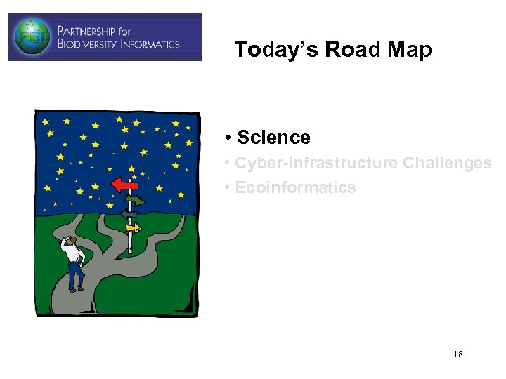 Today’s Road Map • Science • Cyber-Infrastructure Challenges • Ecoinformatics 18 