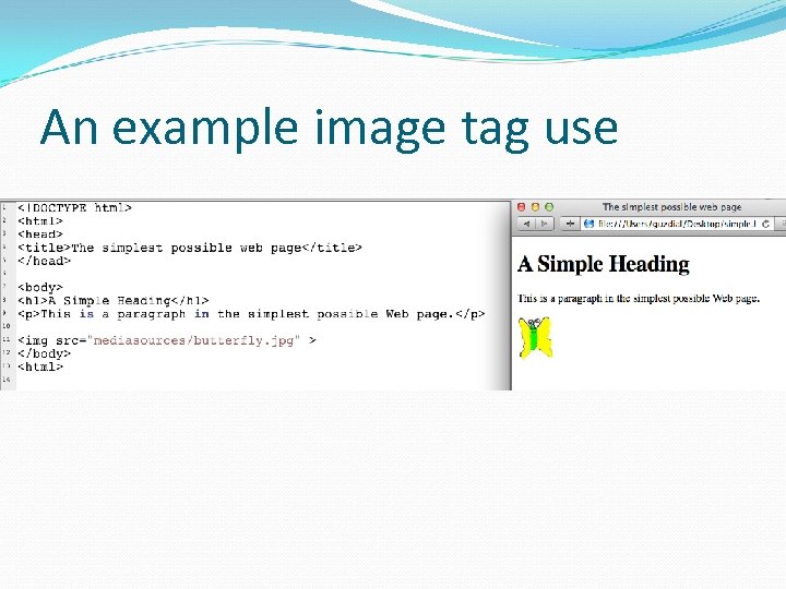 An example image tag use 