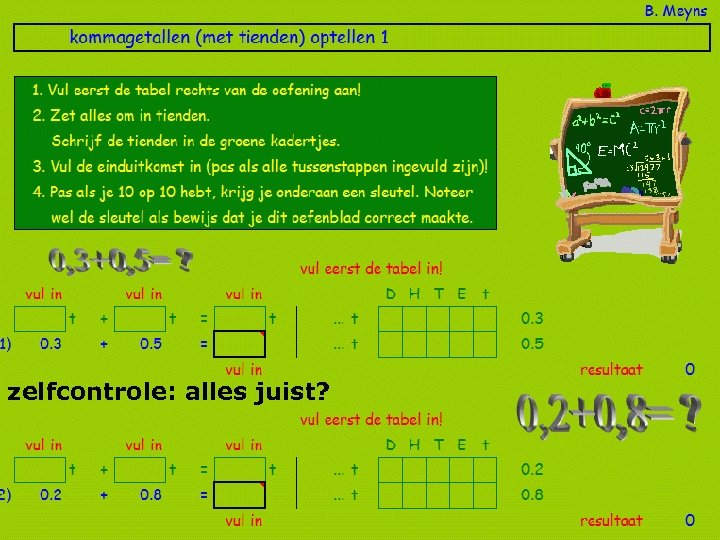 zelfcontrole: alles juist? 