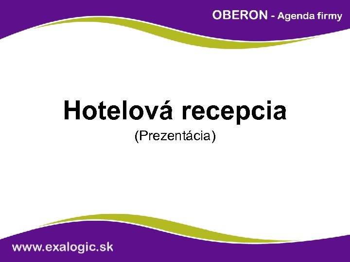 Hotelová recepcia (Prezentácia) 