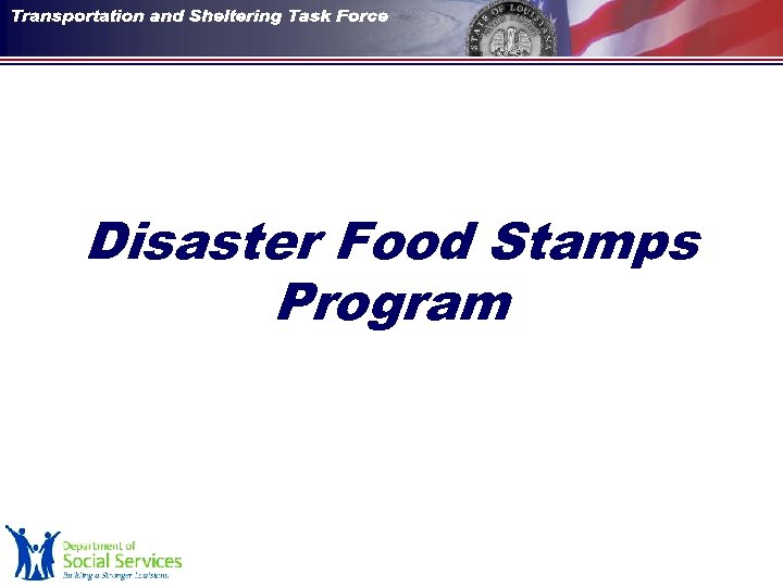 Disaster Food Stamps Program 