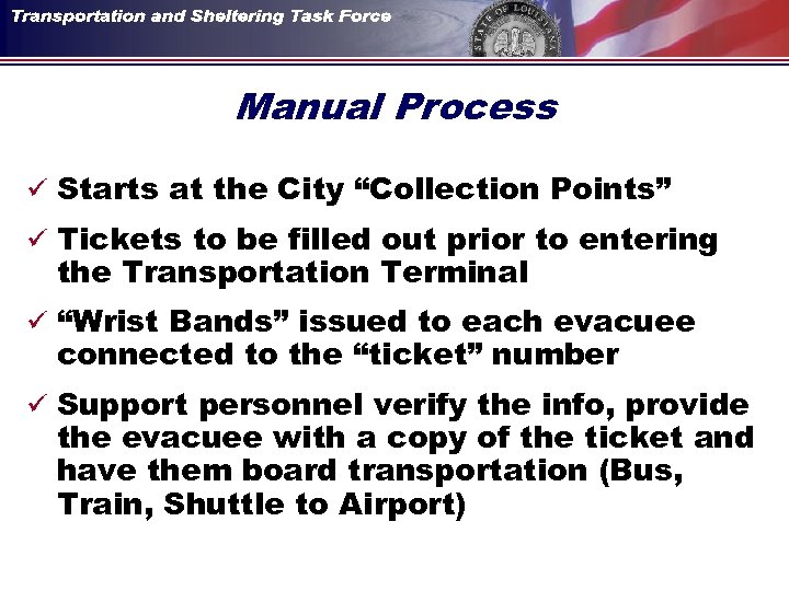 Manual Process ü Starts at the City “Collection Points” ü Tickets to be filled